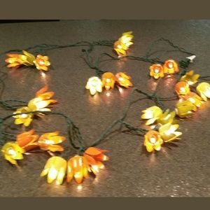 Vintage Flower Light Set Mid century